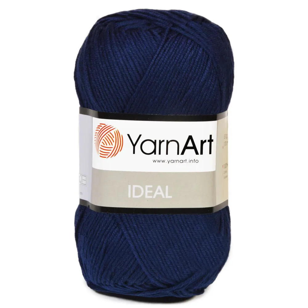

YarnArt Пряжа "Ideal" 100% хлопок 170м/50гр (241 тёмн.синий)