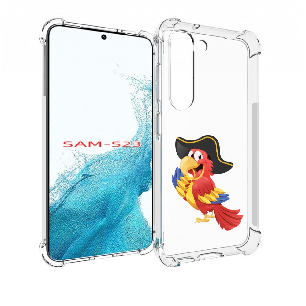 

Чехол MyPads попугай-пират для Samsung Galaxy S23, Прозрачный, Tocco
