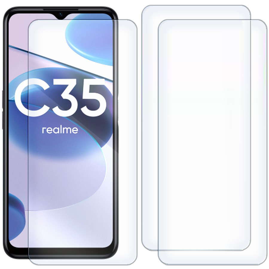 

Комплект из 3-x защитных гибридных стекол для Realme C35