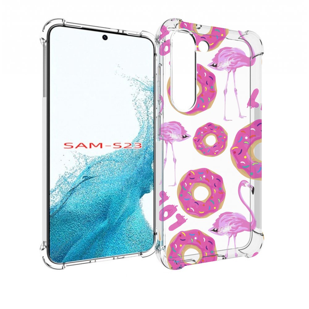 

Чехол MyPads пончики-фламинго для Samsung Galaxy S23, Прозрачный, Tocco