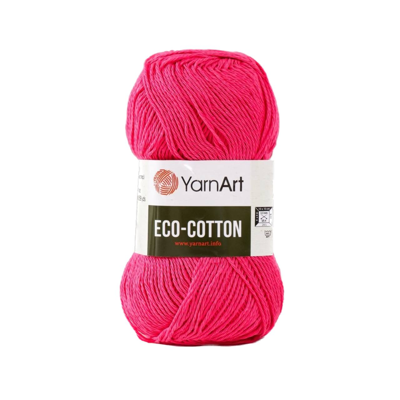 

YarnArt Пряжа "Eco-Cotton" 80% хлопок 20% полиэстер 220м/100гр (803 малина), Розовый