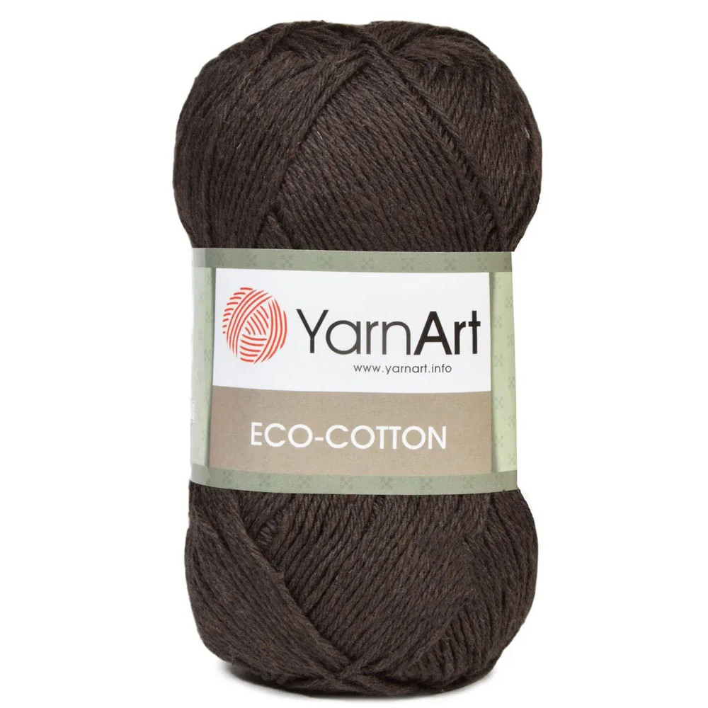 

YarnArt Пряжа "Eco-Cotton" 80% хлопок 20% полиэстер 220м/100гр (777 коричневый)