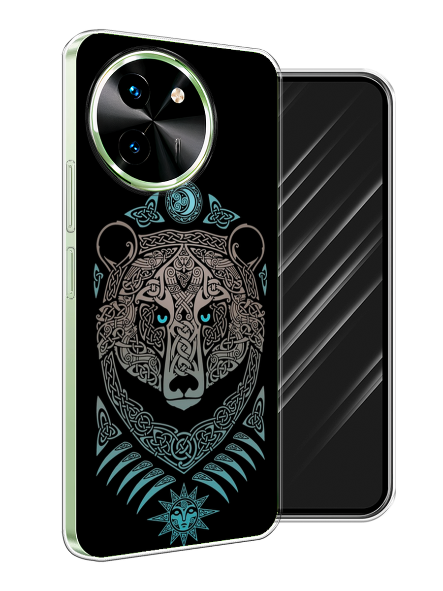 

Чехол Awog на Vivo T3x/Y38 5G "Кельтский медведь", Черный;серый, 2610750-1