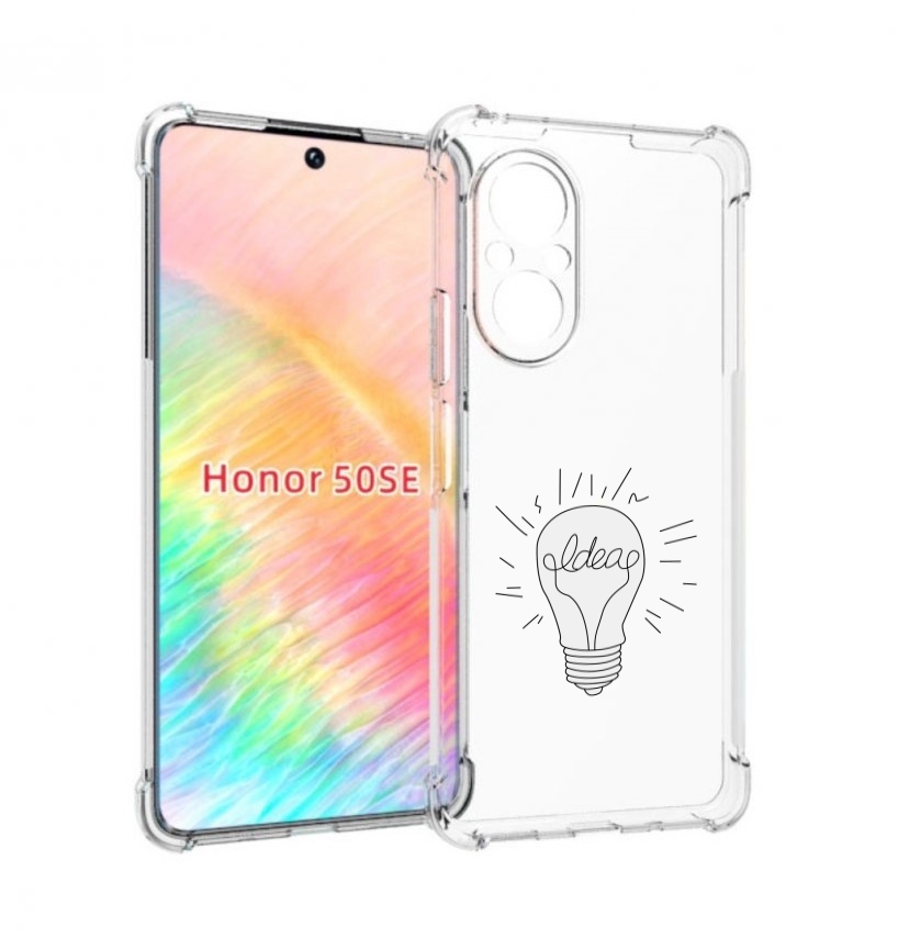

Чехол бампер MyPads лампочка-с-идеей для Honor 50 SE противоударный, Прозрачный, Tocco