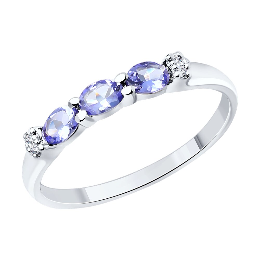 

Кольцо из золота р. 16 SOKOLOV Diamonds 6014086, бриллиант\танзанит, 6014086