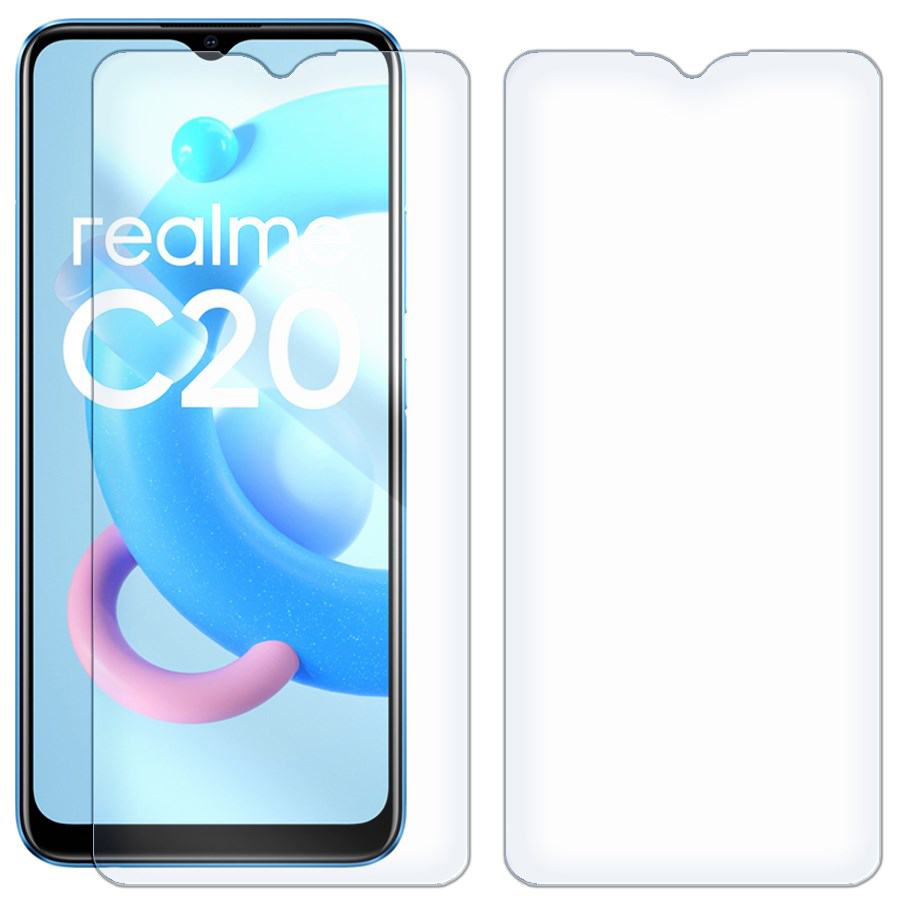 

Комплект из 2-x защитных гибридных стекол для Realme C20