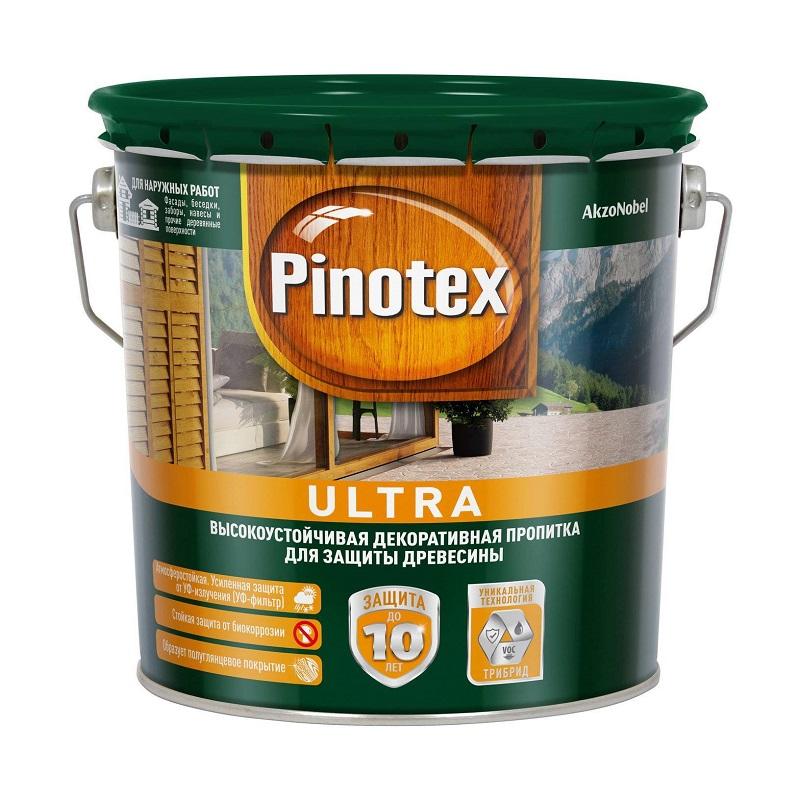 

Антисептик для дерева PINOTEX ULTRA база под колеровку бесцветный 2,7 л