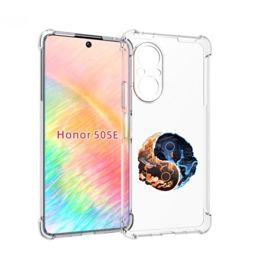 

Чехол бампер MyPads кс-го-инь-янь для Honor 50 SE противоударный, Прозрачный, Tocco