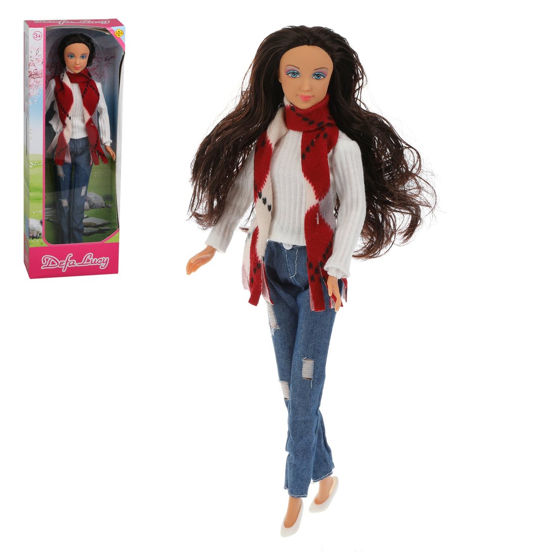 

Кукла DEFA Lucy Модница, в белой кофте 8366a, Модница, в белой кофте
