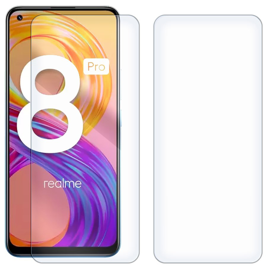 

Комплект из 2-x защитных гибридных стекол для Realme 8 Pro