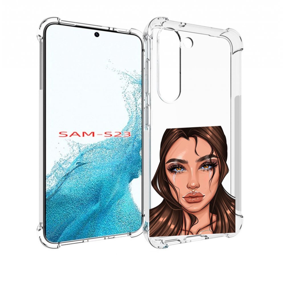 

Чехол MyPads плачущая-девушка женский для Samsung Galaxy S23, Прозрачный, Tocco