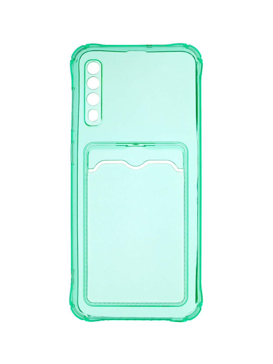 

Чехол для Samsung A50, A50S, A30S, мятный, защита камеры, с карманом для карт, ZSCH-SAM-A505