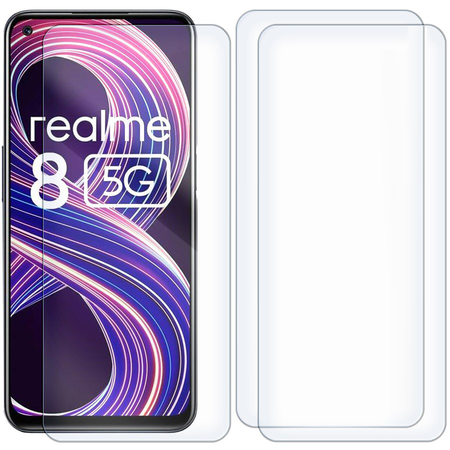 

Комплект из 3-x защитных гибридных стекол для Realme 8 5G