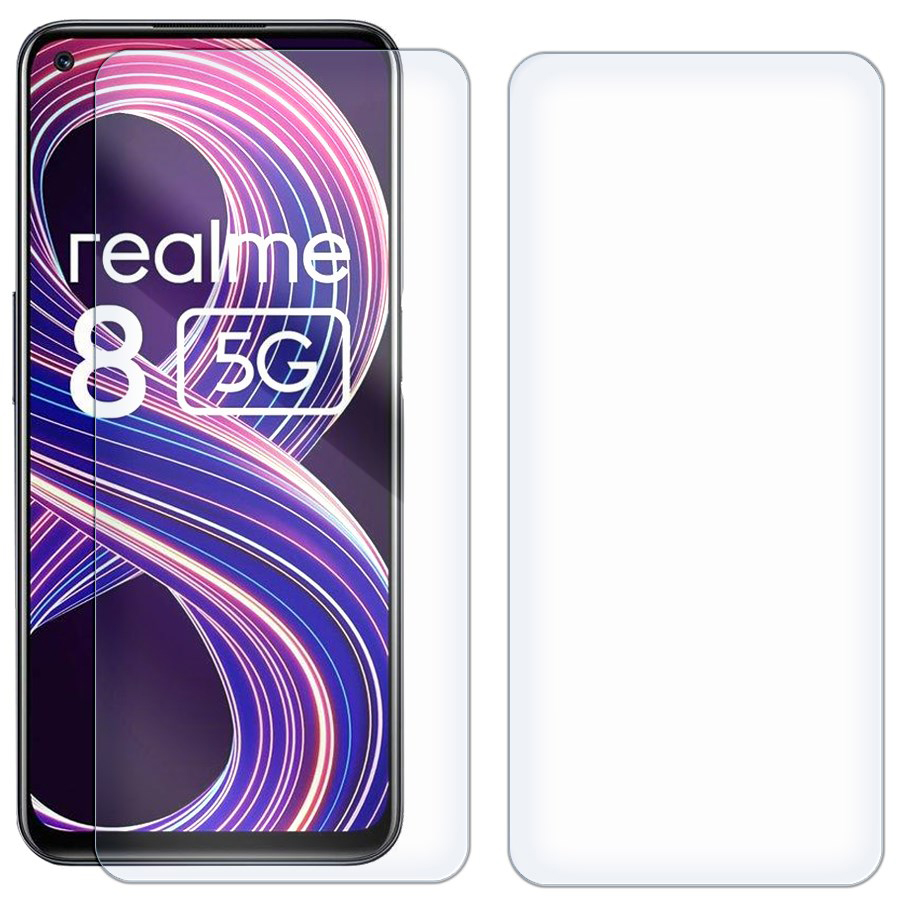 

Комплект из 2-x защитных гибридных стекол для Realme 8 5G