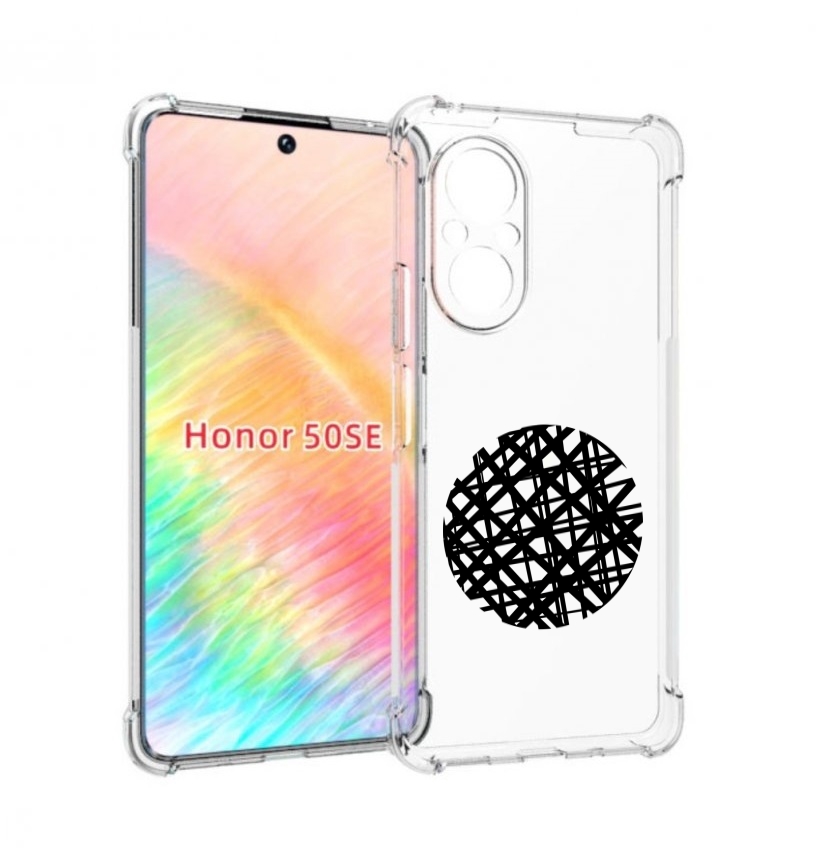 

Чехол бампер MyPads круглая-абстракция для Honor 50 SE противоуд, Прозрачный, Tocco