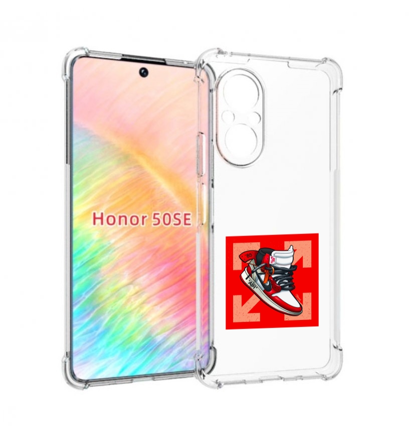 Чехол бампер MyPads кроссовок джордан офвайт для Honor 50 SE про