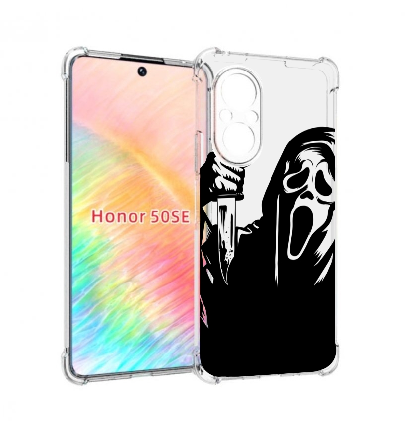 

Чехол бампер MyPads крик-с-ножом для Honor 50 SE противоударный, Прозрачный, Tocco