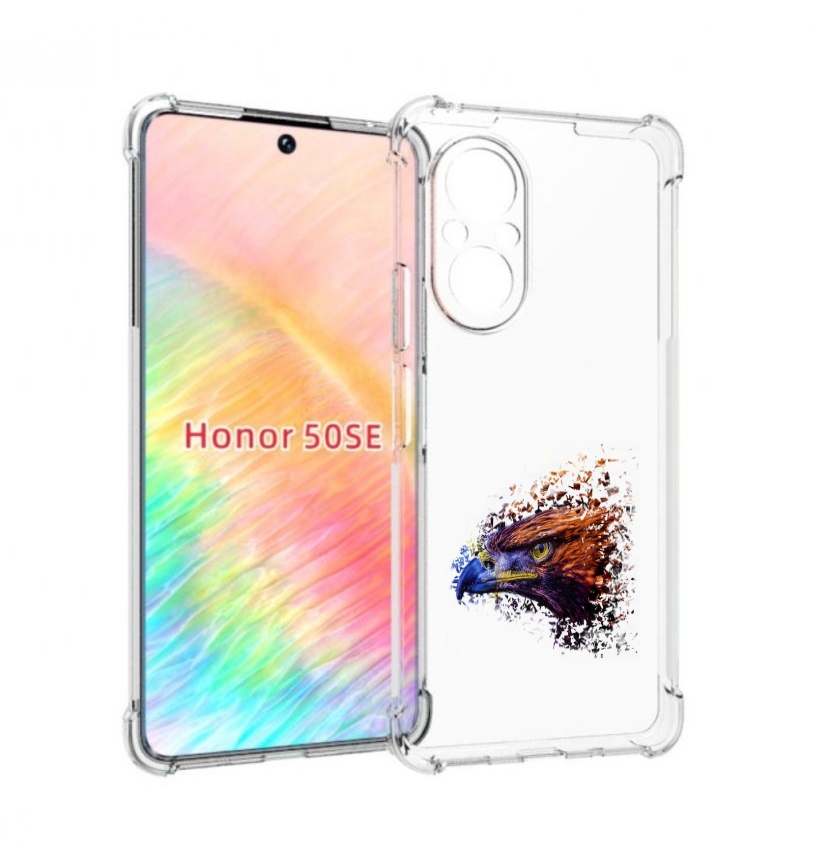 

Чехол бампер MyPads красочный орел для Honor 50 SE противоударный, Прозрачный, Tocco