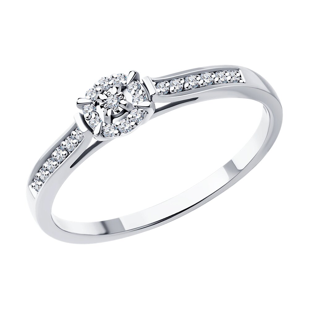 

Кольцо помолвочное из белого золота с бриллиантом р.  Diamant 52-210-01923-1, 52-210-01923-1