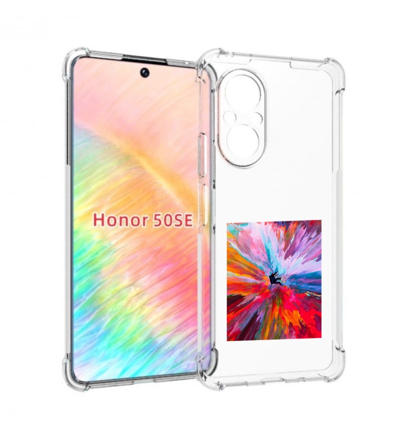 

Чехол бампер MyPads красочный астранавт для Honor 50 SE противоу, Прозрачный, Tocco