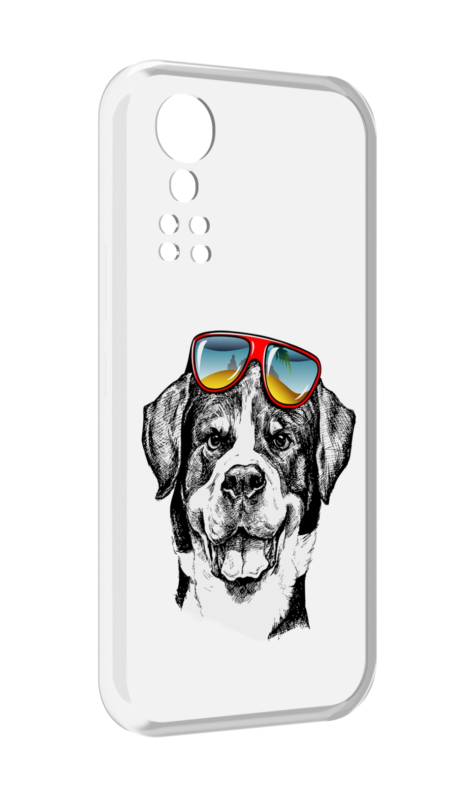 

Чехол MyPads счастливая собака для ZTE Axon 30 5G / Axon 30S, Прозрачный, Tocco