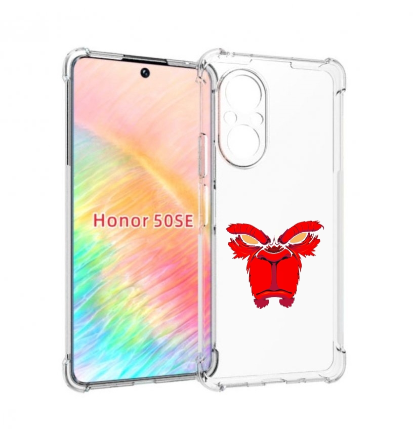 

Чехол бампер MyPads красная обезьяна в темноте для Honor 50 SE п, Прозрачный, Tocco