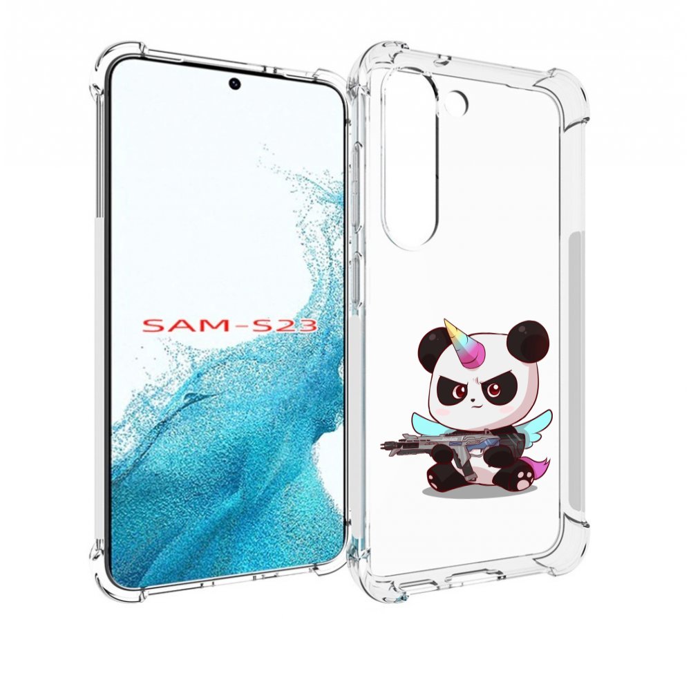 

Чехол MyPads панда-единорог детский для Samsung Galaxy S23, Прозрачный, Tocco