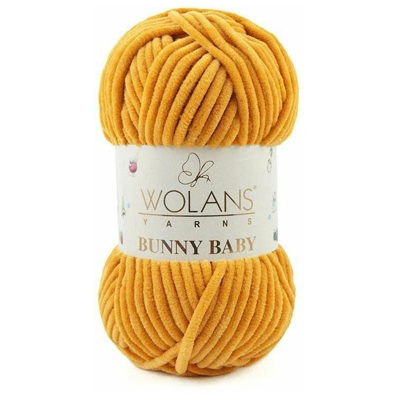 

Wolans Пряжа "Bunny Baby" 100% полиэстер 120м/100гр (37 горчица)