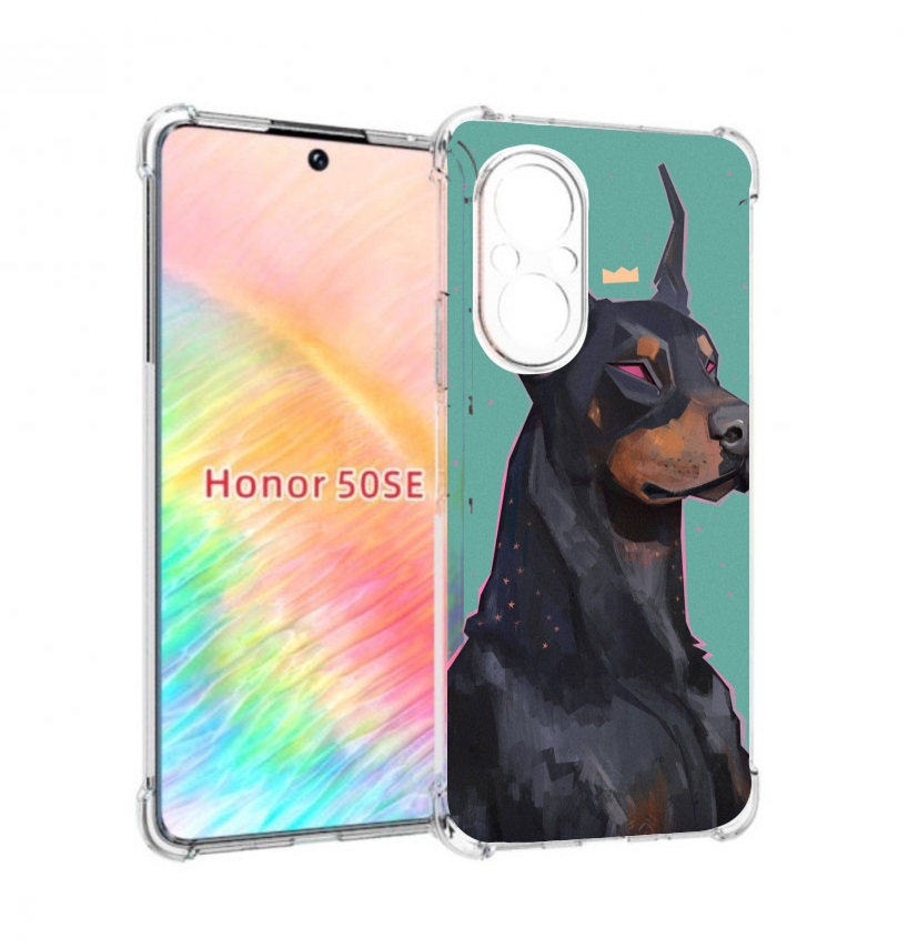 

Чехол бампер MyPads красивый-доберман для Honor 50 SE противоуда, Прозрачный, Tocco
