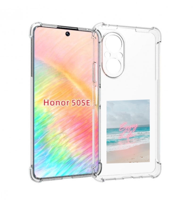 

Чехол бампер MyPads красивый пляж для Honor 50 SE противоударный, Прозрачный, Tocco