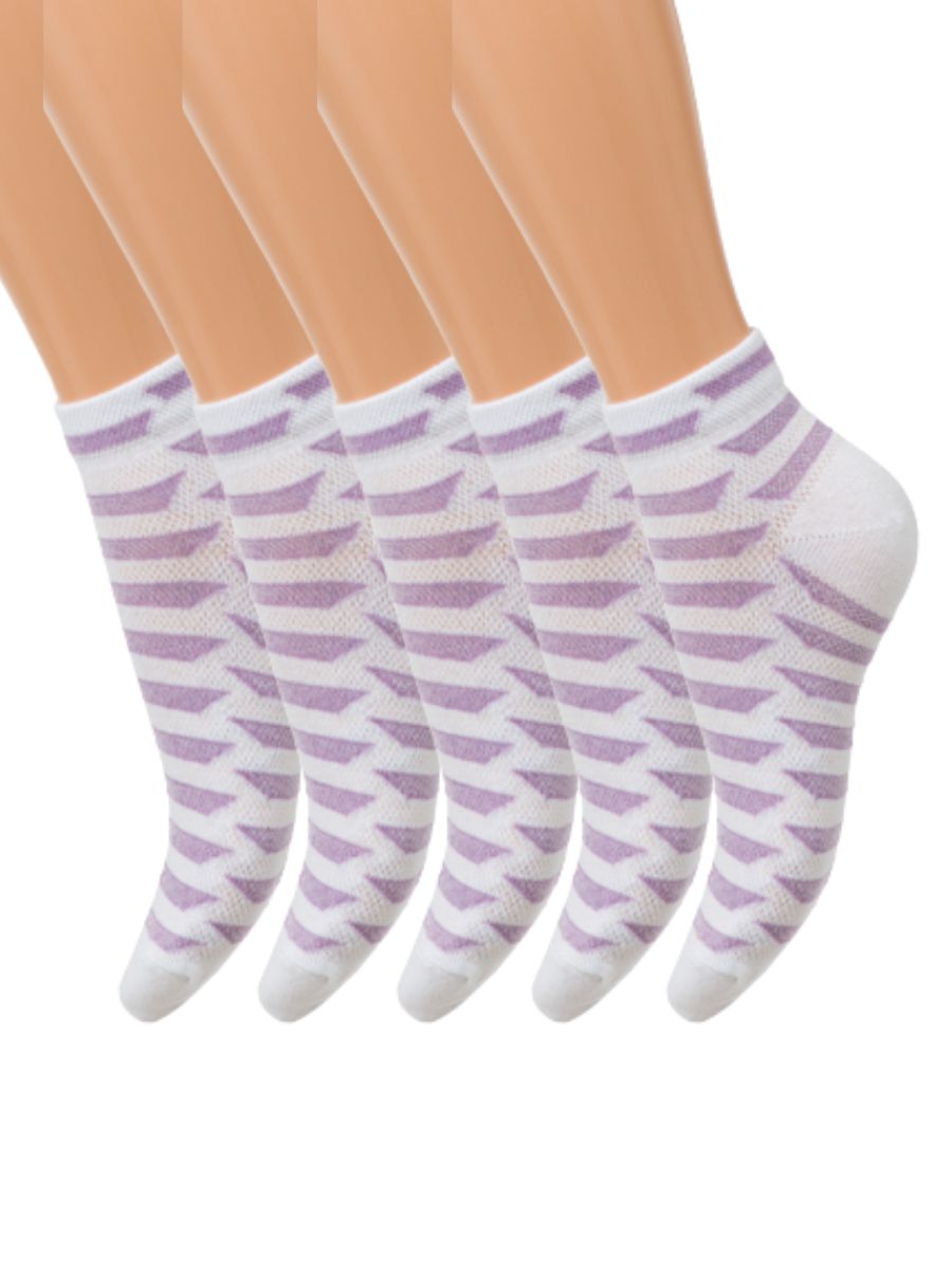 Комплект носков женских Ростекс Н-24 фиолетовых 23-25