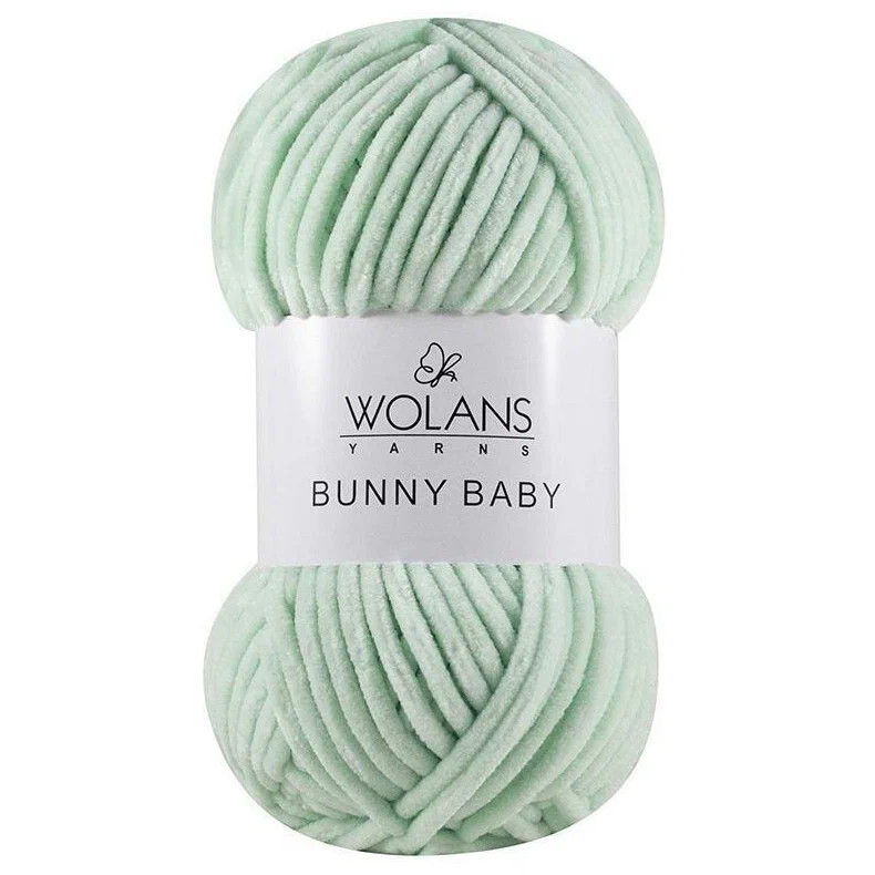 

Wolans Пряжа "Bunny Baby" 100% полиэстер 120м/100гр (23 мята)