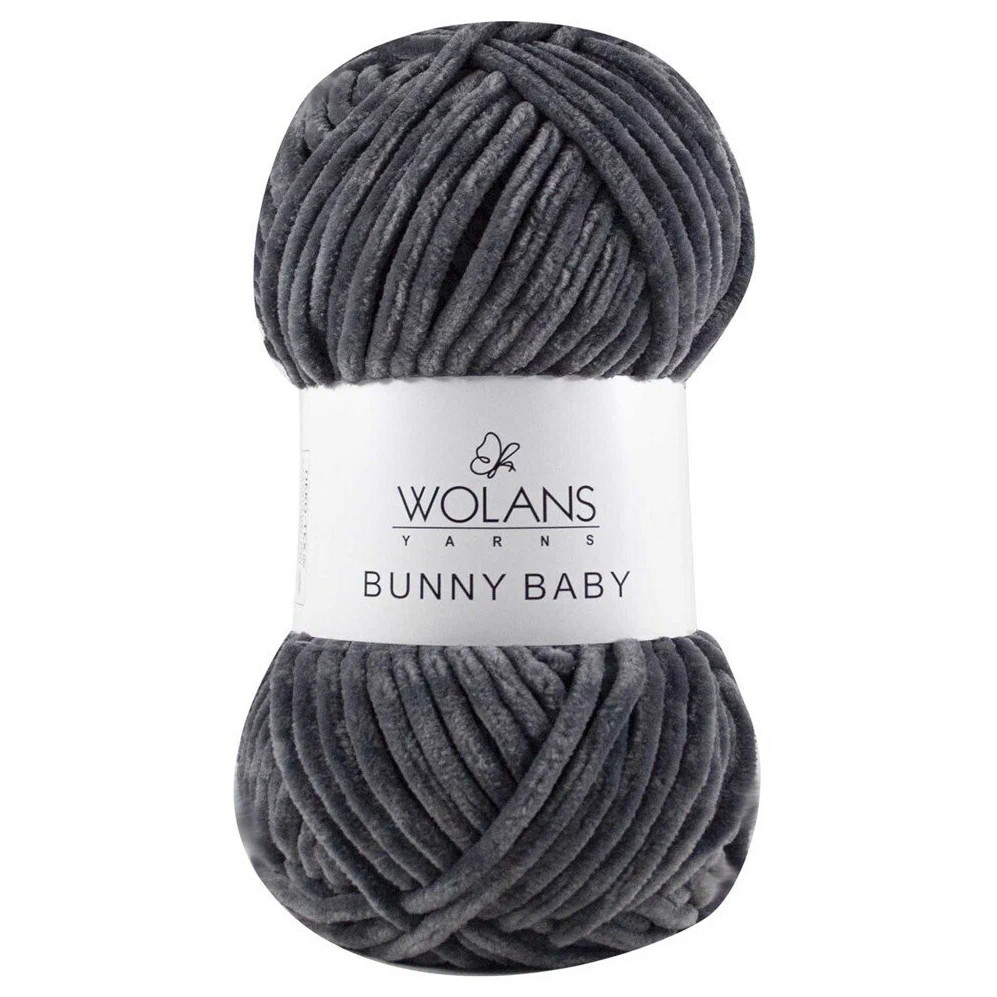 

Wolans Пряжа "Bunny Baby" 100% полиэстер 120м/100гр (09 т.серый)