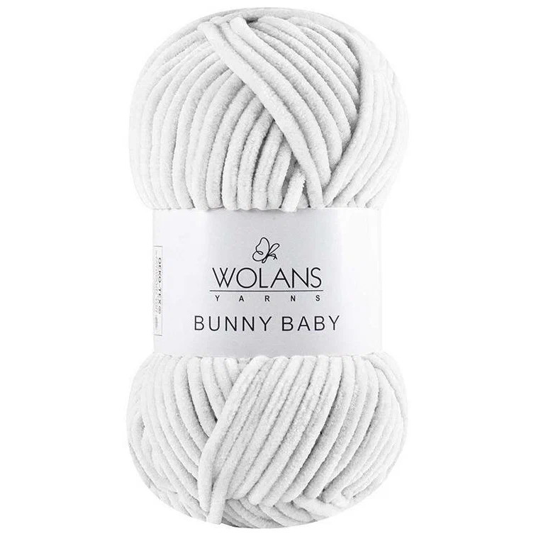 

Wolans Пряжа "Bunny Baby" 100% полиэстер 120м/100гр (01 ультрабелый)
