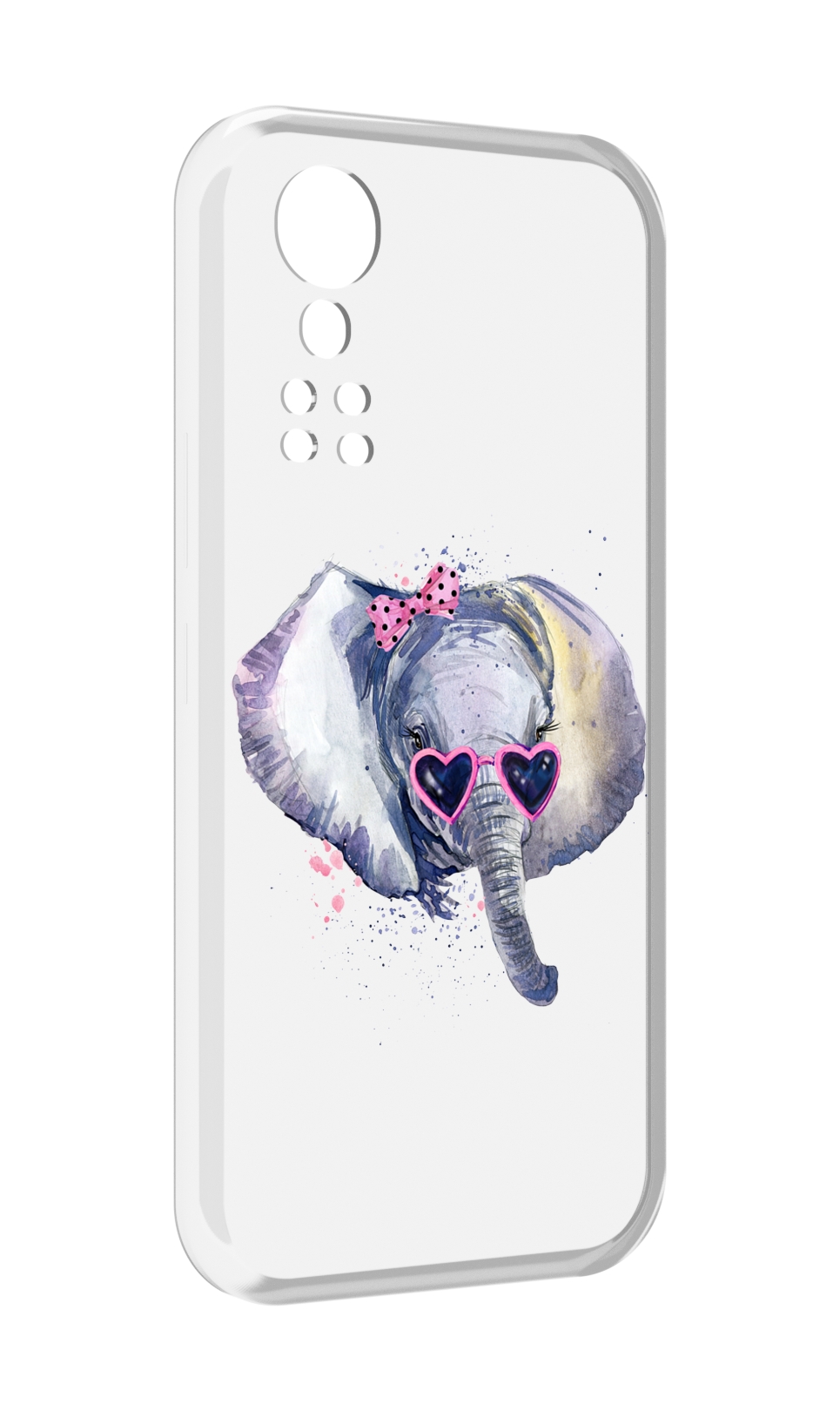 Чехол MyPads слоник в очках для ZTE Axon 30 5G / Axon 30S