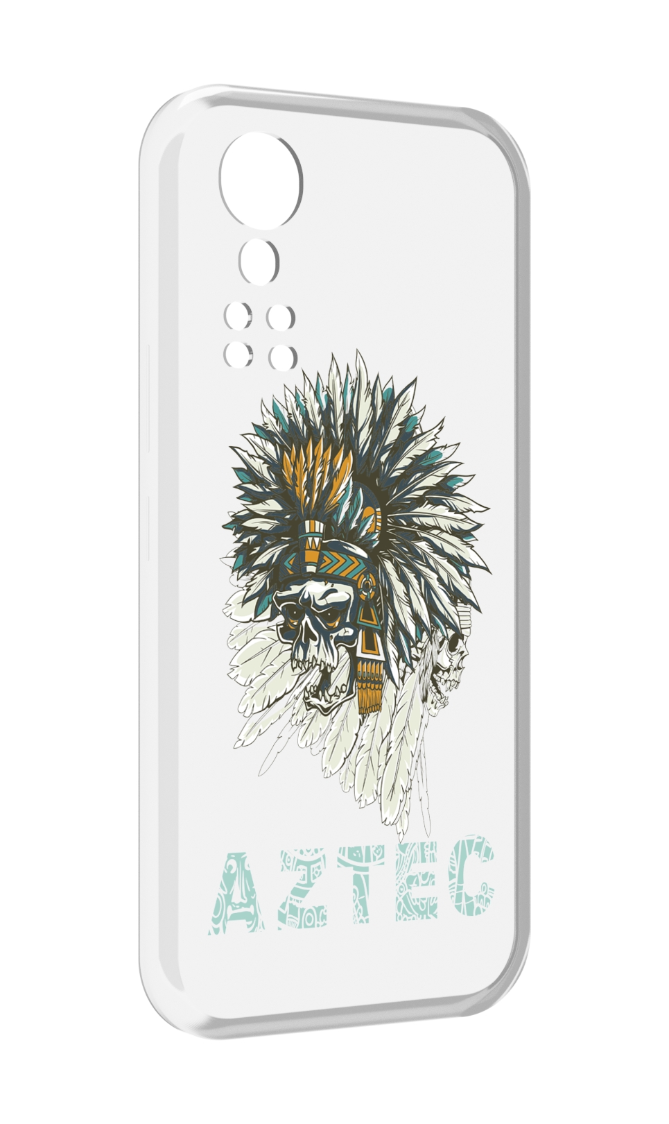 

Чехол MyPads скелет индеец для ZTE Axon 30 5G / Axon 30S, Прозрачный, Tocco