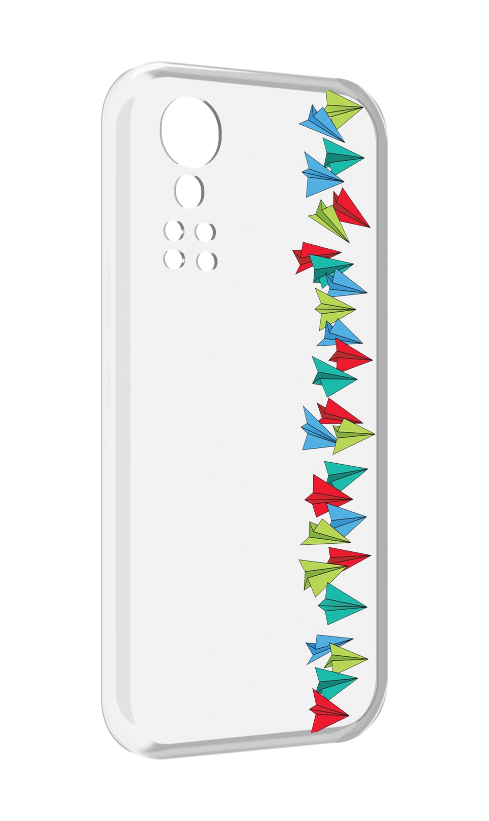 

Чехол MyPads самолетики из листочков для ZTE Axon 30 5G / Axon 30S, Прозрачный, Tocco