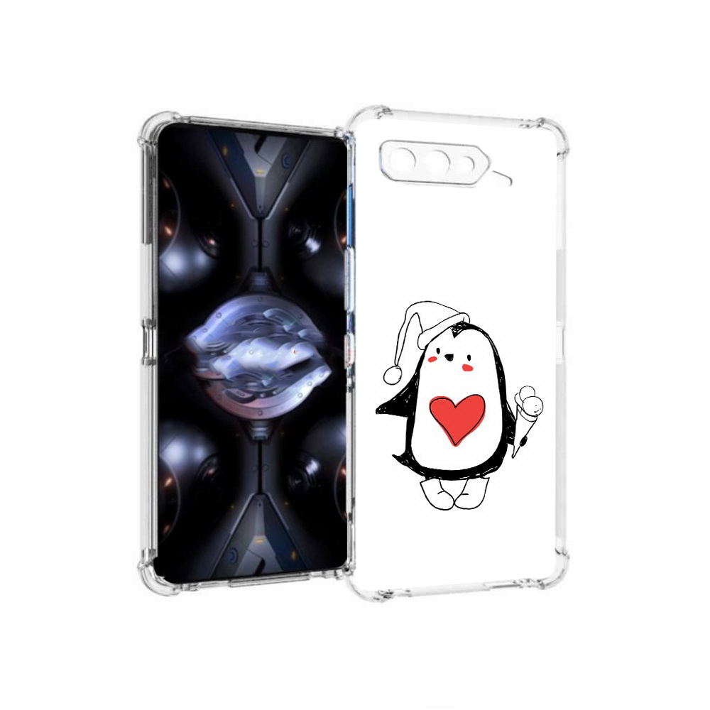 

Чехол MyPads Tocco для Asus ROG Phone 5 Pro Пингвин с мороженым, Прозрачный, Tocco