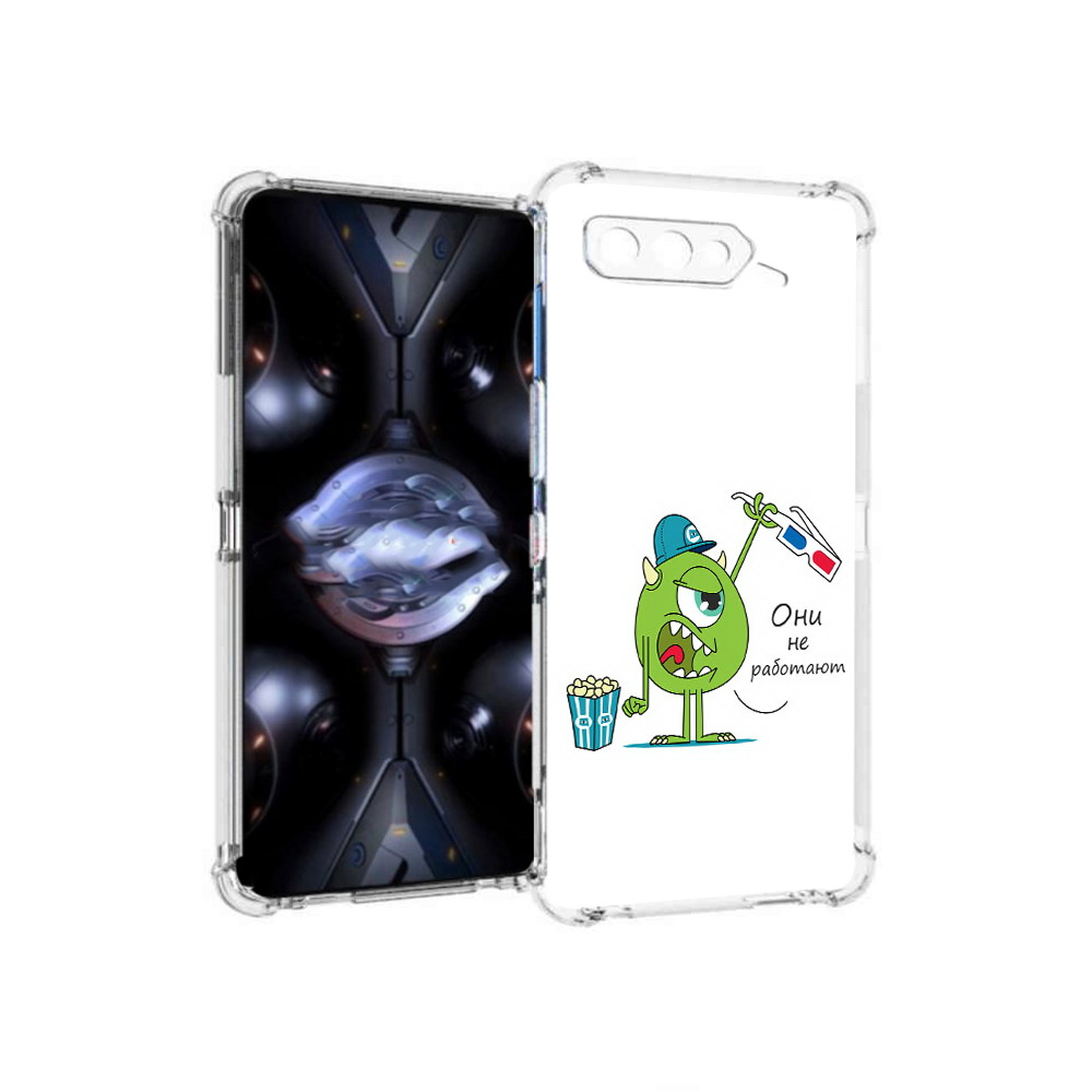 

Чехол MyPads Tocco для Asus ROG Phone 5 Pro Очки не работают, Прозрачный, Tocco
