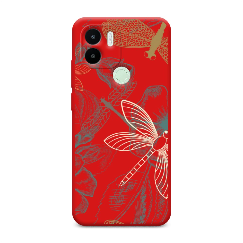 

Чехол Awog на Redmi A1+/A2+ "Тени стрекоз", Коричневый;зеленый;белый, 318553-1