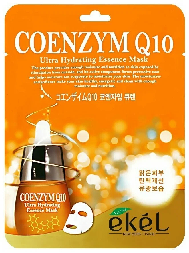 

Тканевая маска для лица Ekel Coenzym Q10 Ultra Hydrating Essence Mask, 25 г х 10 шт.