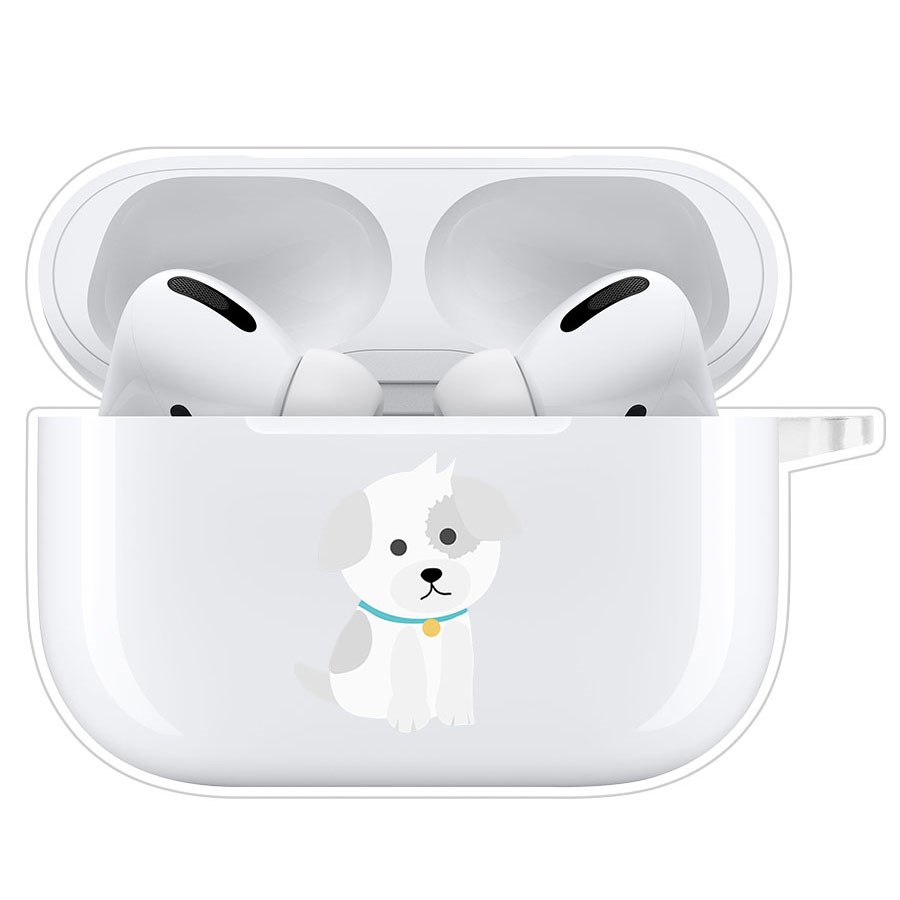 

Чехол Krutoff Clear Case для AirPods Pro Белый щенок, Прозрачный