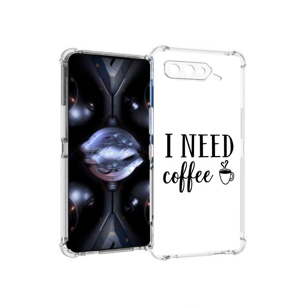 

Чехол MyPads Tocco для Asus ROG Phone 5 Pro Мне нужен кофе, Прозрачный, Tocco
