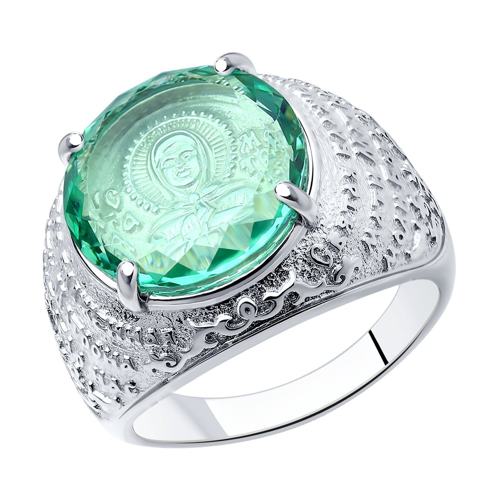 

Кольцо из серебра с ситаллом искусственным р.22 Diamant 94-310-01156-1, 94-310-01156-1