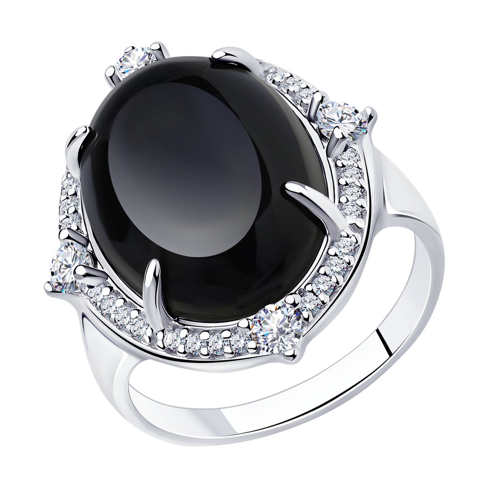 

Кольцо из серебра с агатом/фианитом р.19.5 Diamant 94-310-01031-1, 94-310-01031-1