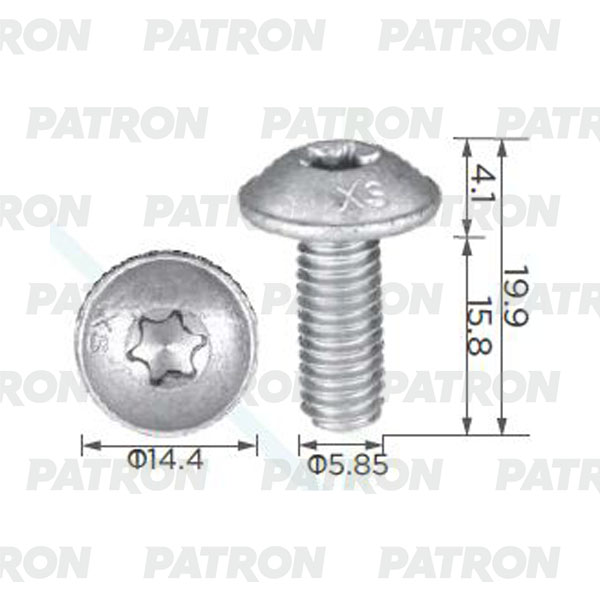 

Саморез Bmw Болт С Головкой Торкс М6х16 PATRON арт. P372405