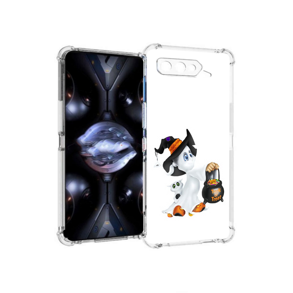 

Чехол MyPads Tocco для Asus ROG Phone 5 Pro Маленький призрак, Прозрачный, Tocco