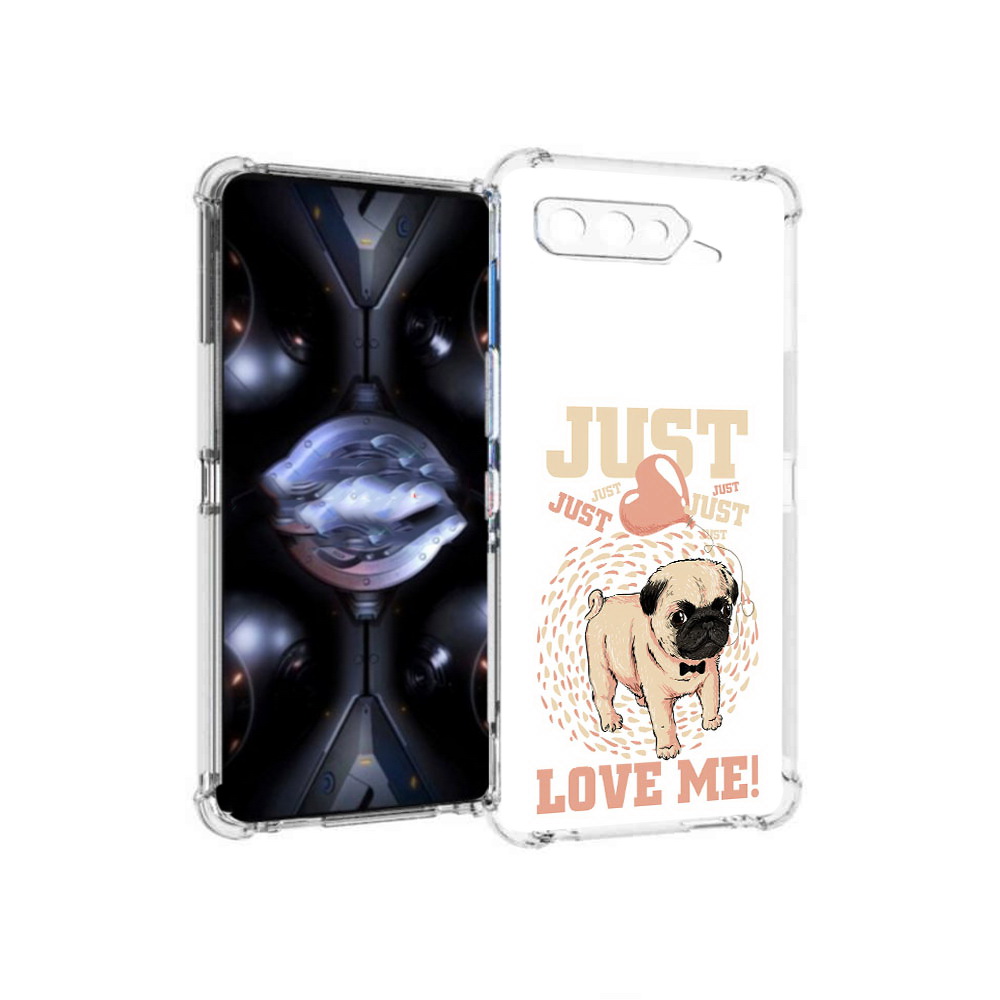 

Чехол MyPads Tocco для Asus ROG Phone 5 Pro Люби меня, Прозрачный, Tocco