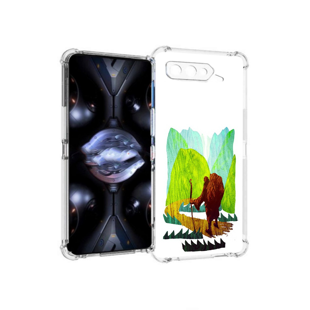 

Чехол MyPads Tocco для Asus ROG Phone 5 Pro Лесная тропа, Прозрачный, Tocco