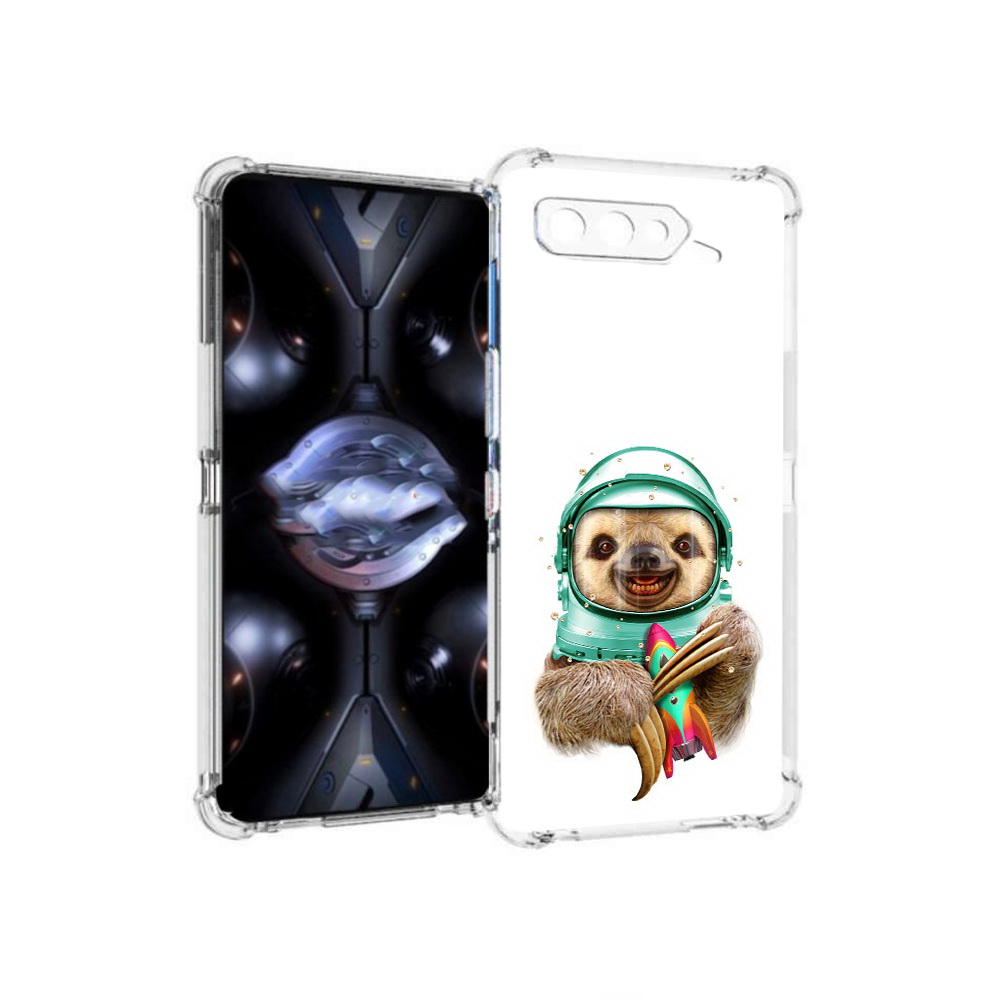 

Чехол MyPads Tocco для Asus ROG Phone 5 Pro Ленивец астронавт, Прозрачный, Tocco